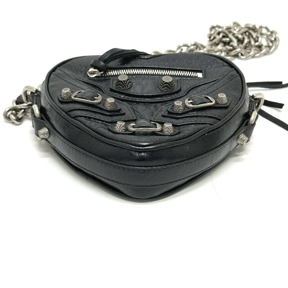 BALENCIAGA 722781 Luca Goal Heart Chain Bag Crossbody Shoulder Bag - Picture 11 of 14
